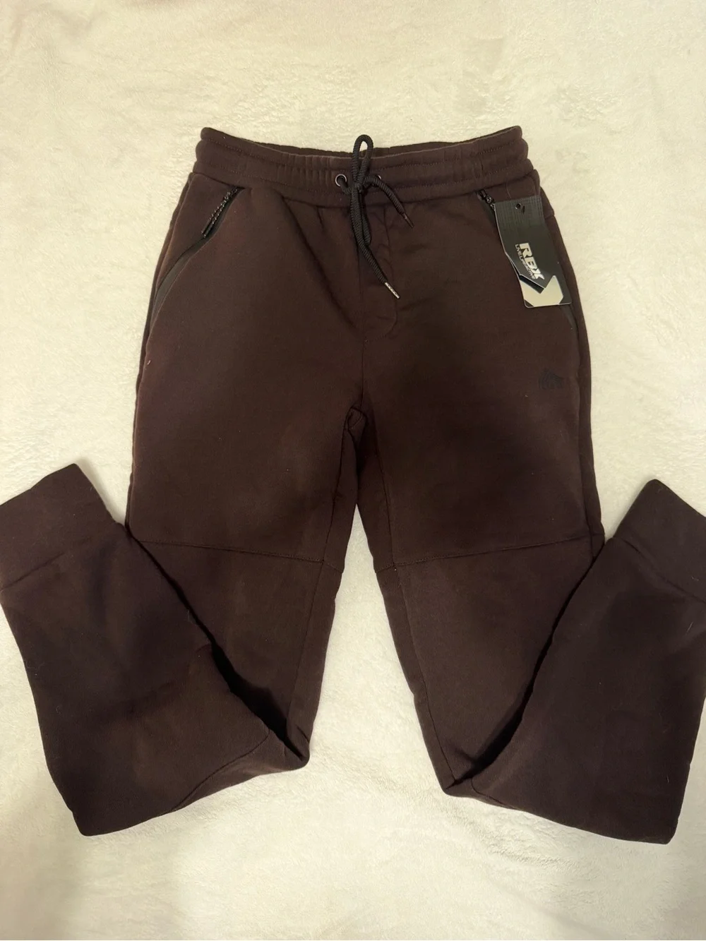 RBX Men's Dark Brown Jogger Sweatpants with Drawstring